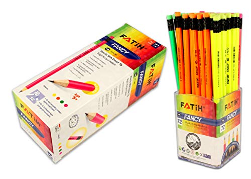 KrevoArt - Lápices HB goma borrar - Lápices neón