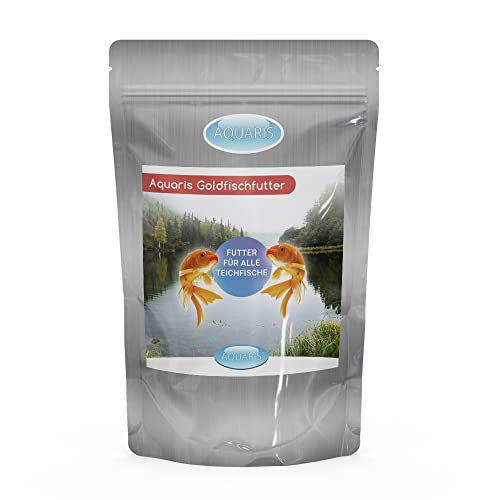 AQUARIS Goldfischfutter - Premium Teichfischfutter für Goldfische Shubunkin und andere Teichfische mit intensiver Farbgebung 500 g / 3 mm