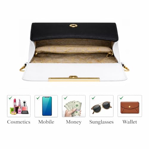 Image of ETLIS Women's Stylish Sling Bag | Faux Leather Crossbody Handbag with Gold Chain Strap | Small Shoulder Purse for Daily Use, Party & Travel