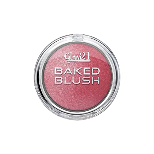 Image of Glam21 Baked Blusher | Highly Pigmented, Long Lasting | Illuminating Glow Finish | Smooth & Blendable Texture |Stays up to 8 hours | For All Skin Types | 6gm | Shade-12