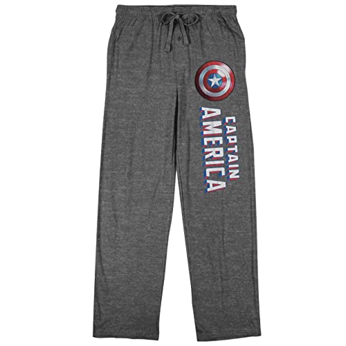 Marvel Year of the Shield Captain America Men's Heather Gray Sleep Pajama Pants