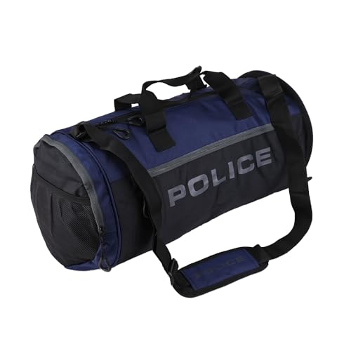 Duffle Bag noir et bleu Police sac de sport homme et femme cabine