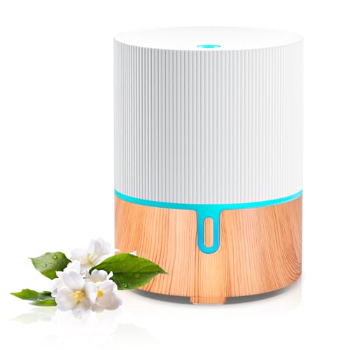Essential Oil Diffuser Ceramic Electric Aroma Diffuser Aromatherapy Fragrance Humidifier with 7 Colors LED Light Ultrasonic Auto-Off Function for Home Office Yoga
