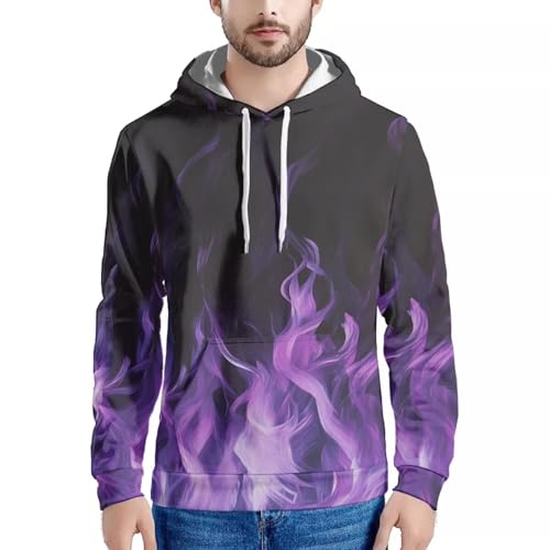 Image of Forchrinse Green Palm Tree Sea Beach Mens Hoodies Pullover Long Sleeve Fleece Hoodie Cozy Sport Casual Outwear