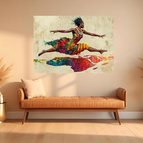 Toile thème mouvement africain XINBAO pour dynamiser l'ambiance de votre salon contemporain - 4