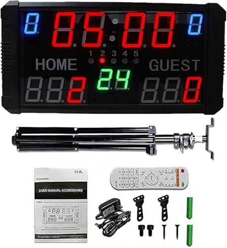 Marcador portátil LED digital profesional multi deporte 14 dígitos miniatura 1