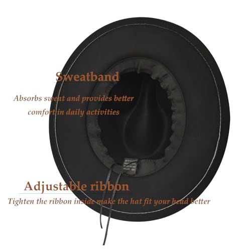 Kids Fedora Hat Classic Wide Brim Fedora Hat for Boys Girls Felt Hat Panama Hat with Belt Buckle4