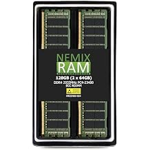 NEMIX RAM 128GB 2X64GB DDR4 2933MHz PC4-23400 2Rx4 1.2V CL21 288-PIN ECC RDIMM Registered Server Memory KIT Compatible with Apple Mac Pro 2019 7,1