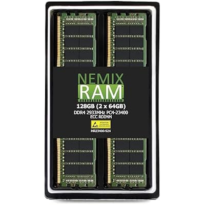 NEMIX RAM 128GB 2X64GB DDR4 2933MHz PC4-23400 2Rx4 1.2V CL21 288-PIN ECC RDIMM Registered Server Memory KIT Compatible with Apple Mac Pro 2019 7,1