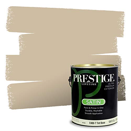 PRESTIGE Paints Exterior Paint and Primer In One, 1-Gallon, Satin, Comparable Match of Sherwin Williams* Ramie*