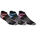 ASICS Women's Quick Lyte Cushion Single Tab Running Socks, Black Assorted, Medium,Pack of 3