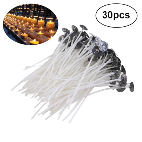 Mechas de algodón natural para velas, 30 unidades miniatura 3