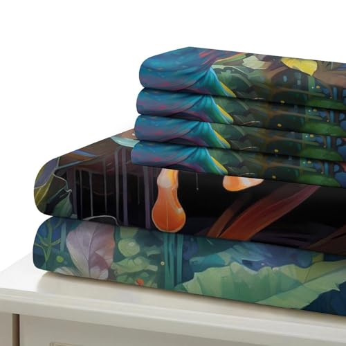 Linge de lit grenouille tropicale pour chambre de garçon et adolescent - 7