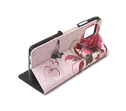 Image of Sharp Icon flip Cover for Oneplus 11R 5G Designer Fancy Printed Wallet flip case Cover - Rose Butterfly
