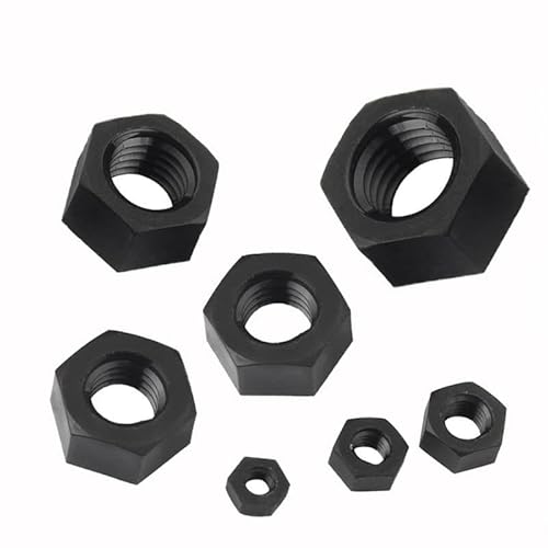 Aoktorkit PAO024-B-M6 Hex Full Nuts, Metric Coarse Thread Nylon Hexagon Nut, Plastic Machine Screw Nuts cover