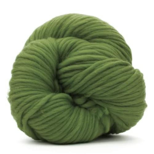 Revolution Fibers | Premium Super Bulky Merino Wool | 100-Grams Chunky Weight, Thick Wool for Knitting, Crochet, Baby Blanket, Dyed, Felting, Weaving (Olive Green)