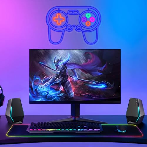 Image of Gaming Neon Sign Acrylic Led Game Neon Light Sign for Gamer Dimmable Bedroom Decor, USB Powered, 16.5x11.8 Inch