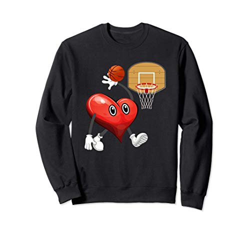 Heart Dunking Valentines Day Basketball Fans Gift Sudadera