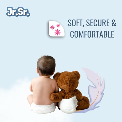 Jr. Sr. Baby Diaper Pants with Advanced Leak Protection | Soft & Comfortable| Medium | 7-12 Kg | 72 Counts | Pack of 1 - Image 3
