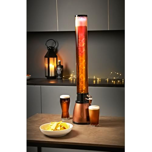 Big Chill Beer & Beverage Drink Tower with LED Light 3L with Removable Ice Tube Great for Parties Big Groups and Gatherings -A57