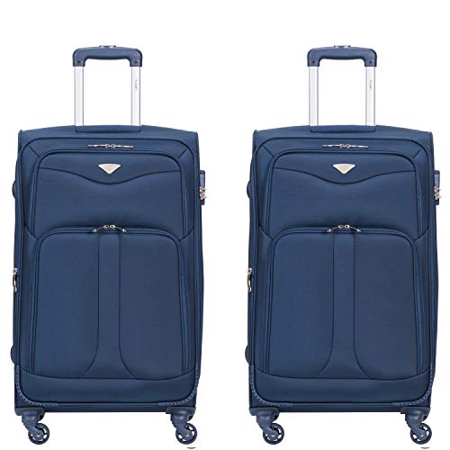 Flight Knight Lightweight 4 Wheel 800D Soft Case Suitcases Maximum Size for Delta, Virgin Atlantic Airlines Cabin & Hold Luggage Options Approved for 67 Airlines Including easyJet, BA & Many More!