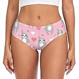 vvfelixl Sloths on Balloons Panties for Women Women Underwear Cheeky Panties for Women Classic Bikini Underwear for women Breathable Soft S