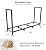 BALIE SPACE 4ft Outdoor Firewood Rack Holder with 8 Support Legs for Indoor Fire Wood Pile Storage, Adjustable Heavy Duty Fire Log Stacker Stand Organizer for Fireplace, Black
