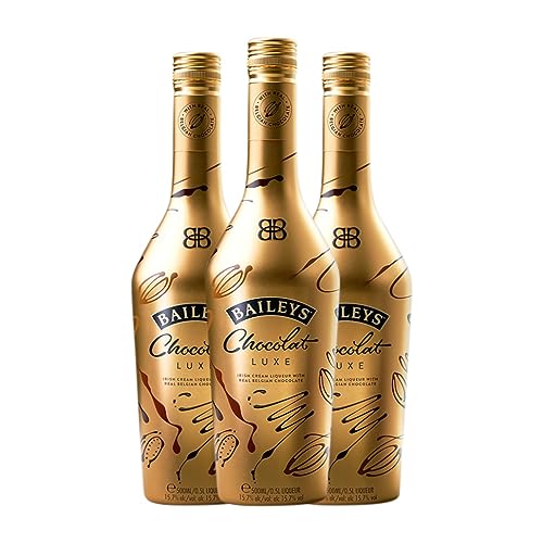 Crema de Licor Baileys Irish Cream Chocolate Luxe Botella Medium 50 cl (Caja de 3 Botella Medium de 50 cl)