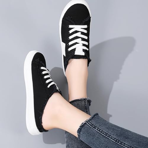 Women's White Canvas Shoes Casual Tennis Shoes Casual Sports Preppy Flat Sneakers Classic Comfortable Clipper Sneakers Low Top Walking Shoe4
