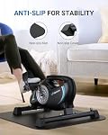 Under Desk Bike Pedal Exerciser, Quiet Magnetic Mini Exercise Bike with MERACH App for Arm, Leg Recovery, Physical Therapy, Smooth Foot Desk Cycle with 2 Resistance Bands & Non-Slip Mat