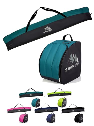BambiniWelt Kinder Ski Set 125 cm Skitasche & Skischuhtasche Cordura,...