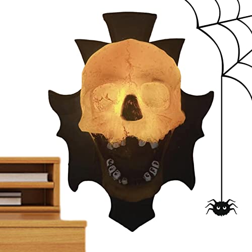 Aznever Lumières d'halloween en Plein air | Crâne Conception Halloween Décor Veilleuse - Glow in The Dark Spooky Décorations d'halloween Veilleuse pour décorations de fête d'halloween, décorations Cover