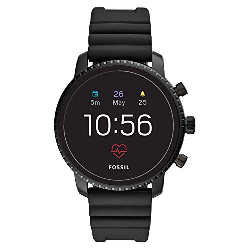 Fossil FTW4018 Gen 4 Explorist HR -Smartwatch digitale da uomo con Cinturino in Silicone, Nero