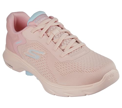 Tênis De Caminhada Skechers Go Walk 7 - Cosmic Waves Laranja Tam 40