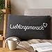 KAMACA Lieblingsmensch Kissen 30x50 cm Flauschig gefülltes Kuschelkissen grau mit Aufschrift und Reißverschluss Geschenk für Partner, Freundin, Kollegen oder Familie Bezug aus 100% Baumwolle (GRAU)