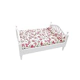xuew Dollhouse Cama Miniatura 1:12 casa de muñecas en Miniatura de Muebles Banco de Madera casa de muñecas Sala Accesorios