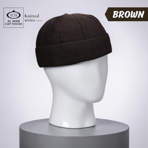 Image of ICH Premium Knitted Cap Model No. (N-02) | Stretchable Free Size Kufi Cap | Soft, Comfortable & Breathable Headwear, Prayer, Travel & Casual Use