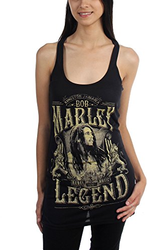 Bob Marley Junior's Legends Racer Back Tank Top Shirt Black L
