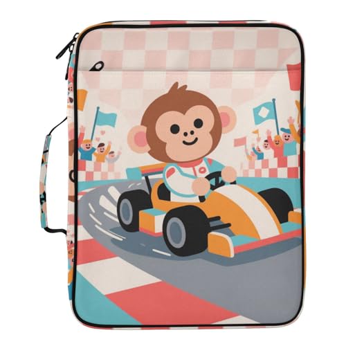 Carpeta expandible con separadores y cremallera de seguridad para clasificar folios A4