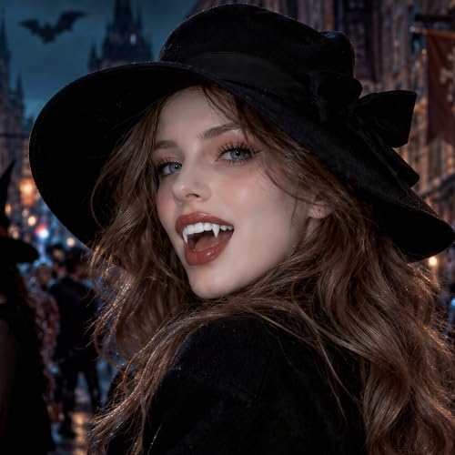 VOVEA Vampire Teeth Fangs, Easy Fit Vampire Fangs Halloween Cosplay Costume - image 2