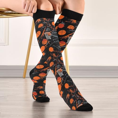 Image of Pigsaly Ceramic Mugs Coffee Cups Womens Knee High Socks Love Compression Socks Athletic Tube Sock Outdoor Sport Socks