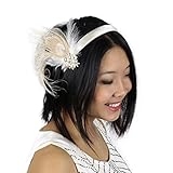 Zucker Feather Products Feather Headband Embellishment with Peacock/Schlappen Feathers