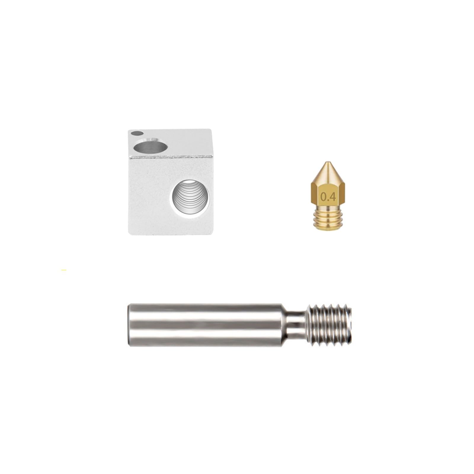 KE88FENG For flsun Q5 Hotend Suit Part 3in1 Extruder Nozzle Heating Block Throat Heatbreak Tube 3D Printer Accessories