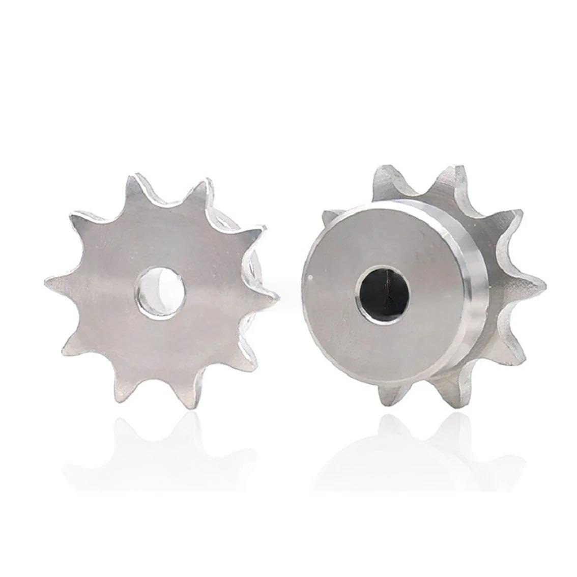 Moto Piñon Delantero， Para piñón de cadena de rodillos Para 06B 10-25 dientes, paso de 9,525 mm, acero inoxidable 304, diámetro interior de 6 mm a 15 mm cadena retenedor placa，(24 Teeth)