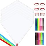 6 cometas de bricolaje para niños, kits de dibujo de manualidades, paquete múltiple de regalos, kits de manualidades para niños y niñas, juguetes de jardín, juegos de fiesta al aire libre para niños,