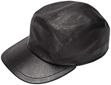 KaizerMen's Leather Baseball Cap - 58 cm, Black