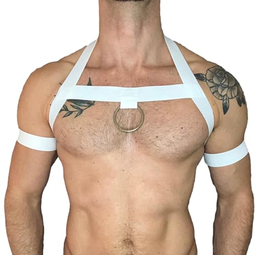 ZEPFJHE Harnais de poitrine sangle élastique sexe retenue pansement Punk ceinture en Nylon Cosplay accessoire de Costume hommes homme ceinture corps...