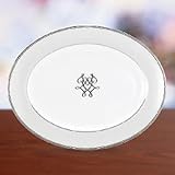 Lenox Plato mediano de platino con escritura