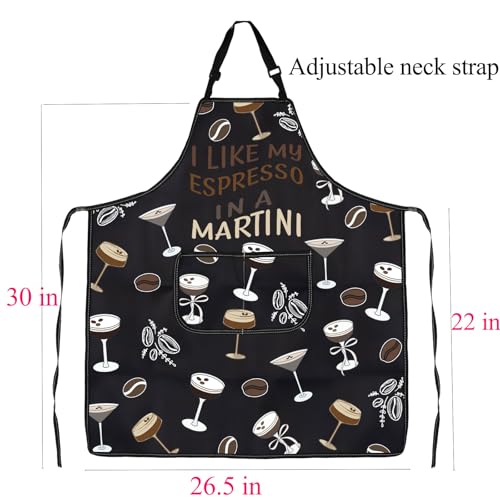 Tablier Espresso Martini cadeau barman original taille unique de cuisine - 2