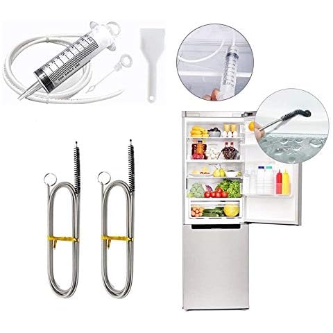 C100AE 6 pcs Reusable Fridge Drain Hole Cleaning Brush Tool Set, Flexible Refrigerator Brush, Refrigerator Scrub Brush Drain Dredging Tool, for All Refrigerators Freezers and Wine Cabinets Cover